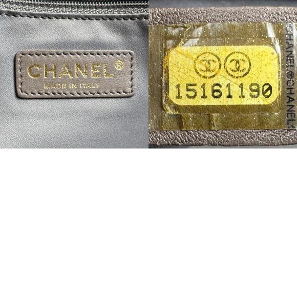 CHANEL Shoulder Bag Leather Grey z3905 - Picture 5 of 5